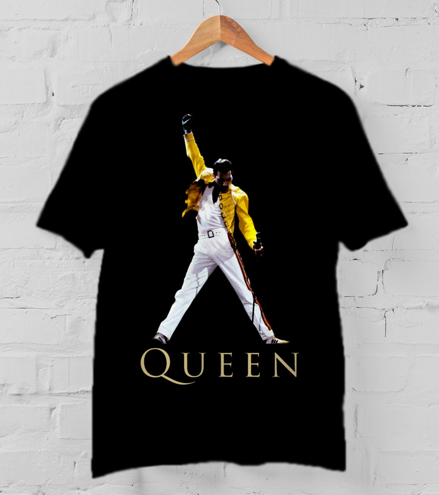 Queen Freddie Mercury Yellow Jacket Iconic Pose T-Shirt