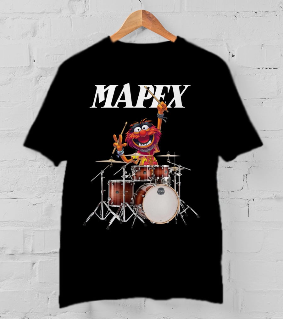 Mapex Animal From The Muppets Playing Drums Enthusiastically T-Shirt
