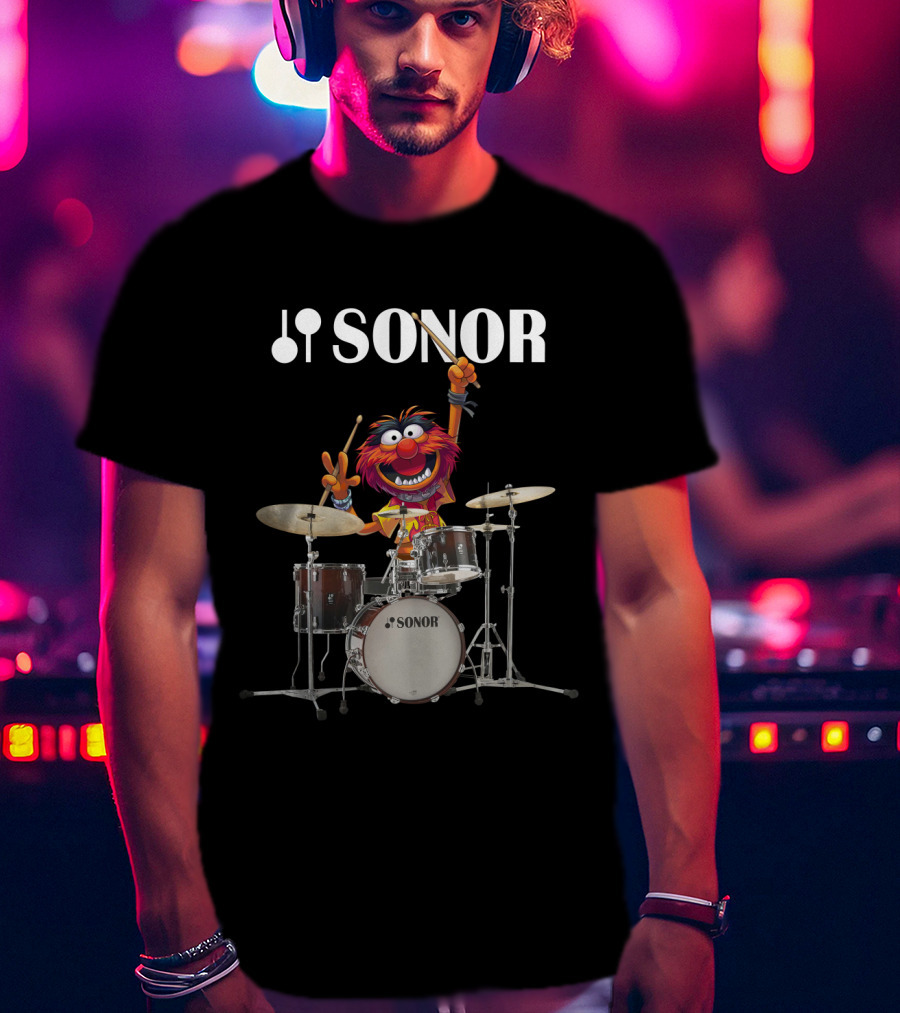The Muppets Animal Playing Sonor Drums T-Shirt