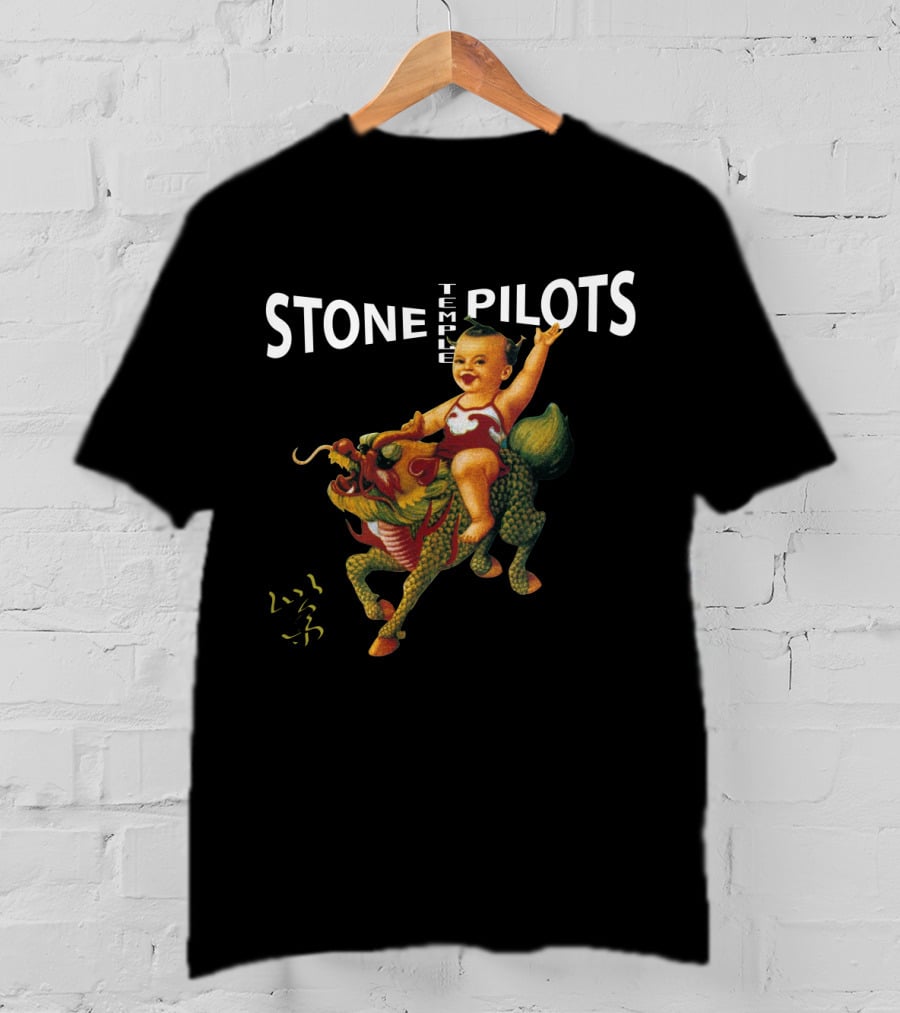 STONE TEMPLE PILOTS Baby Riding Fire-Breathing Dragon T-Shirt
