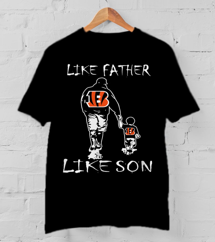 Like Father Like Son Cincinnati Bengals Football Fan Matching Outfits T-Shirt