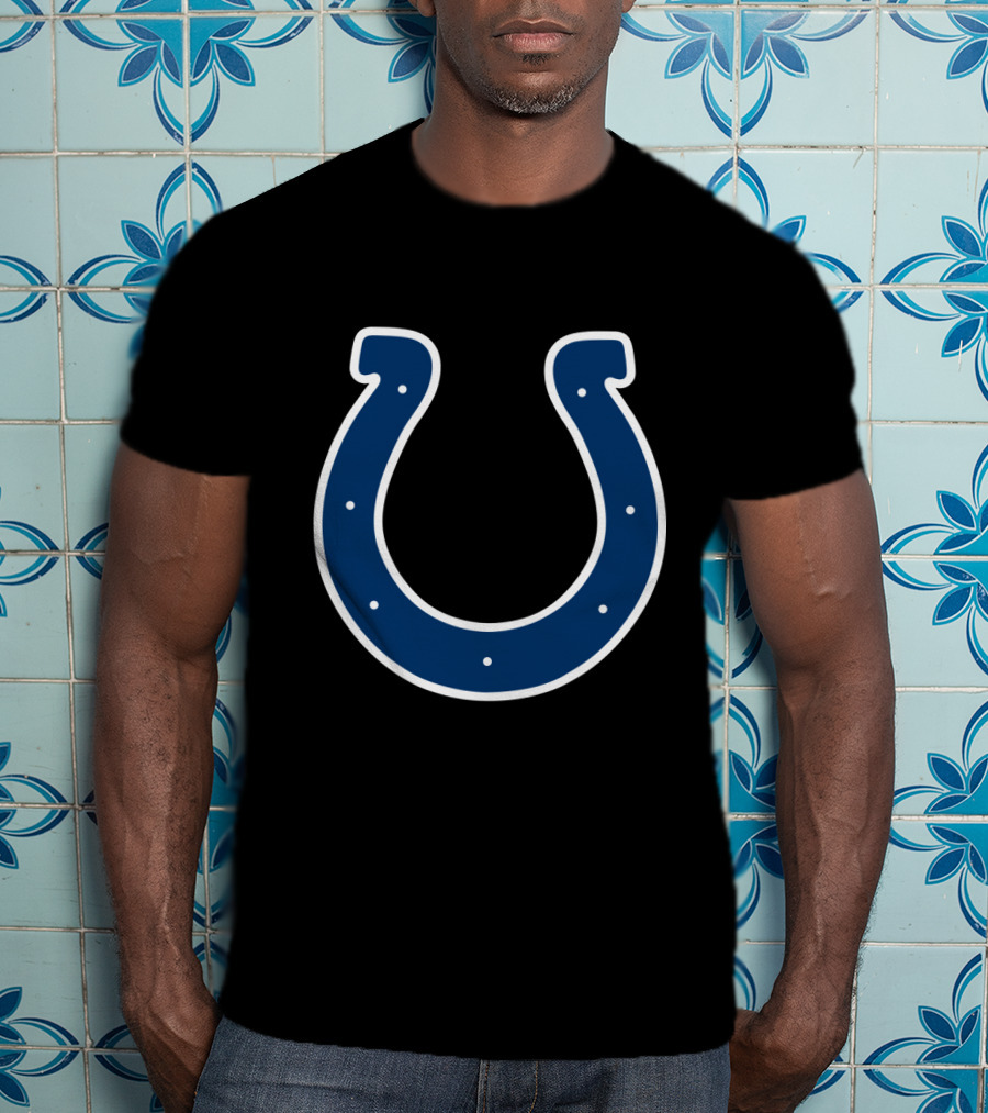Indianapolis Colts Blue Horseshoe Logo NFL T-Shirt