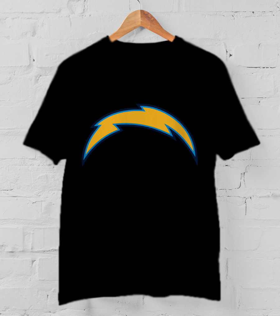 Los Angeles Chargers Lightning Bolt Navy Blue And Gold Lightning Bolt T-Shirt