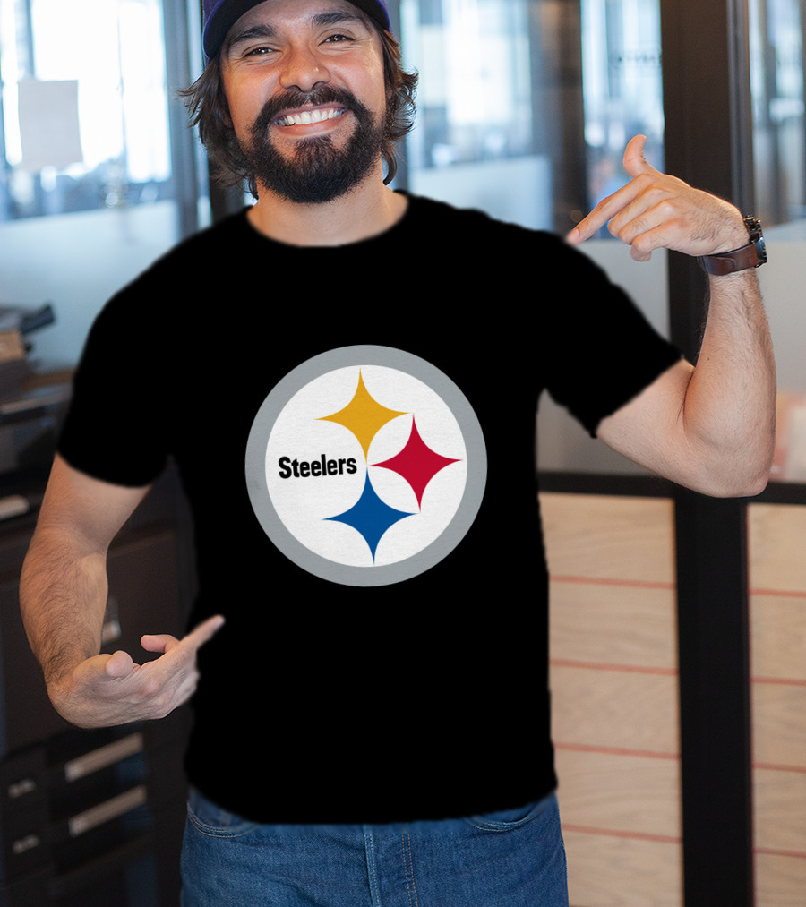 Pittsburgh Steelers Circular Emblem With Iconic Stars T-Shirt