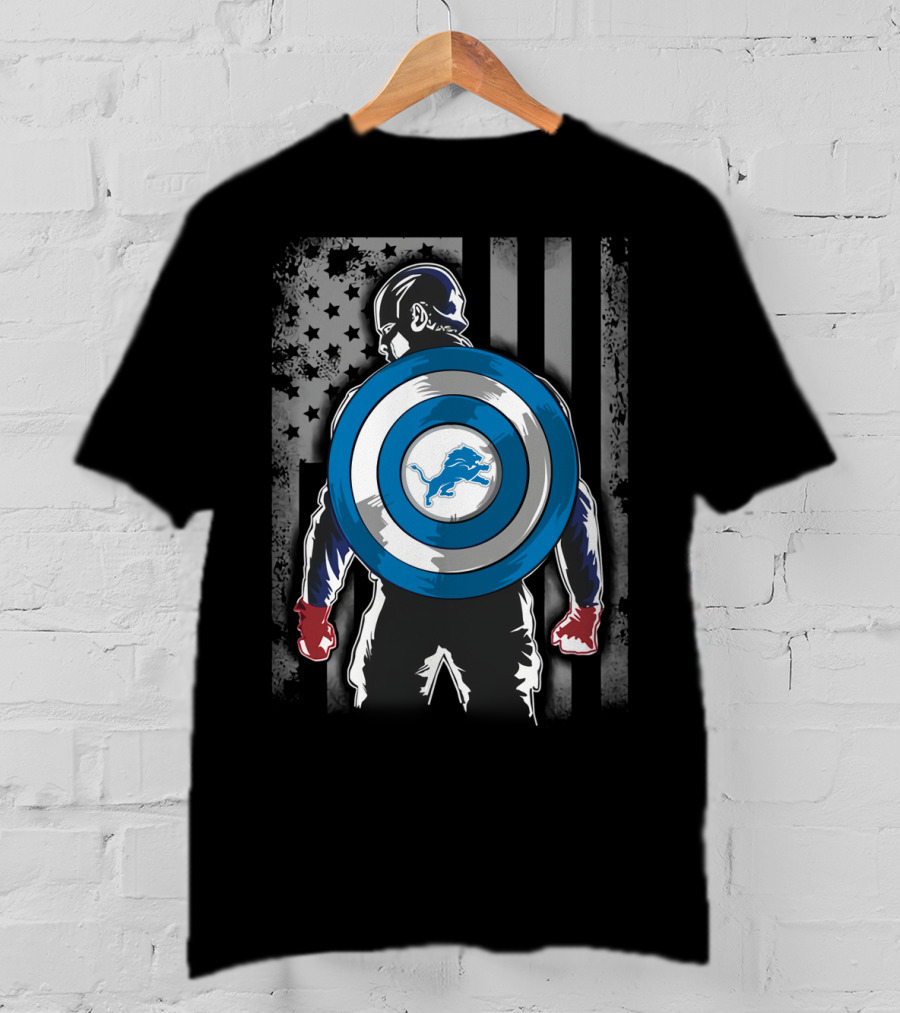 Detroit Lions USA Shield T-Shirt