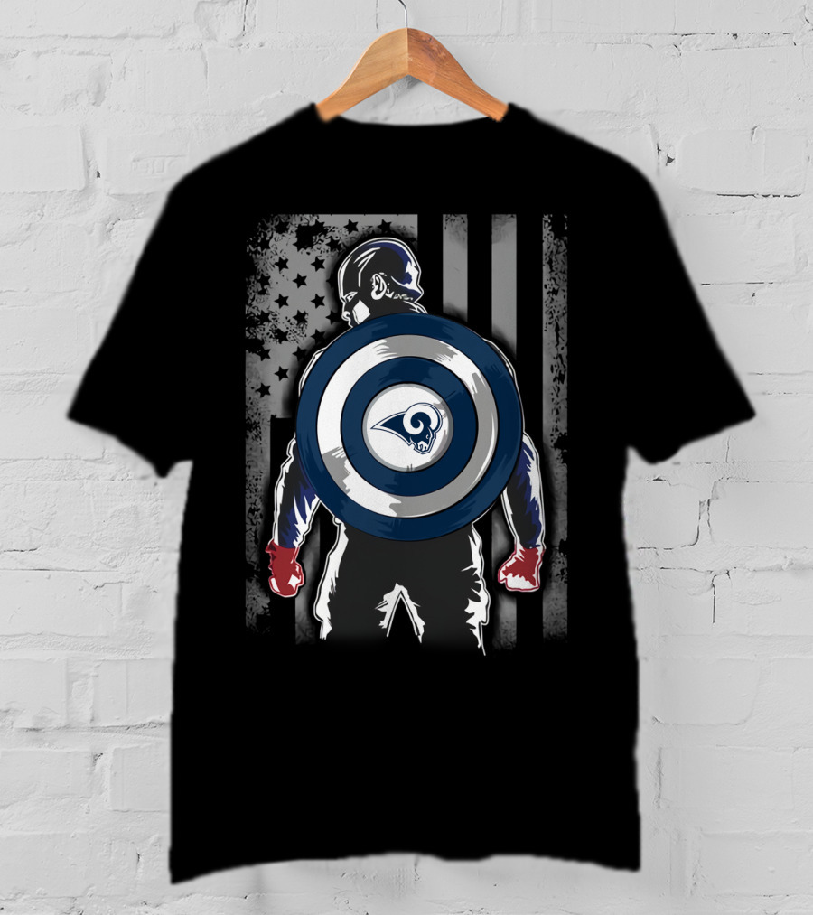 Los Angeles Rams Captain America Shield T-Shirt