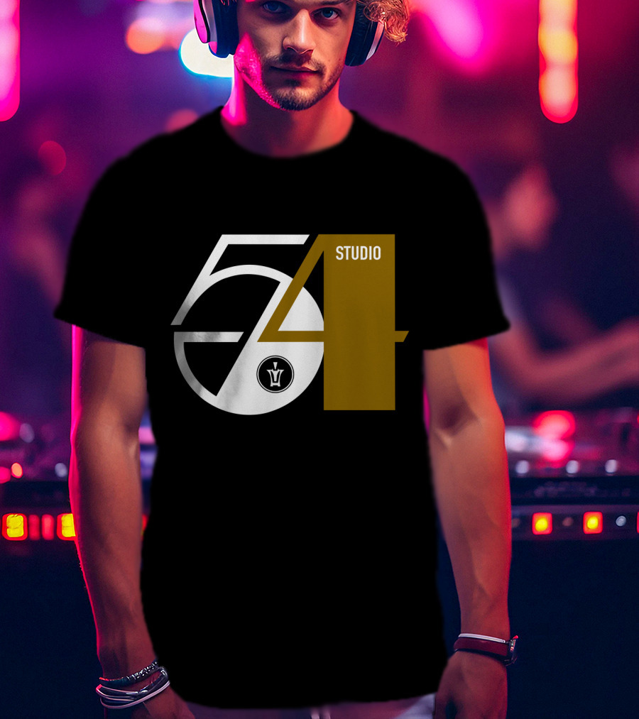 Studio 54 Disco With Vintage Style Record Label T-Shirt