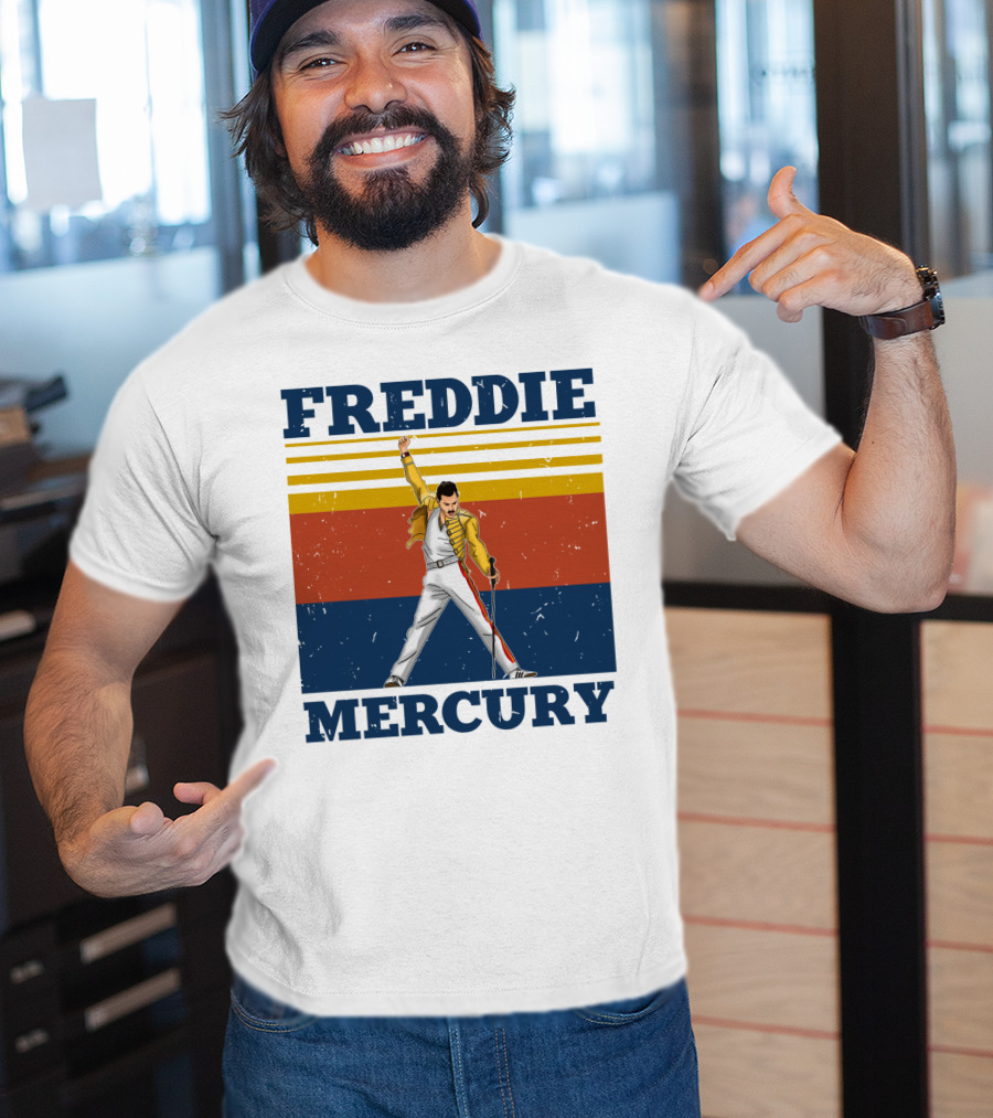 Freddie Mercury Retro Style Iconic Pose T-Shirt