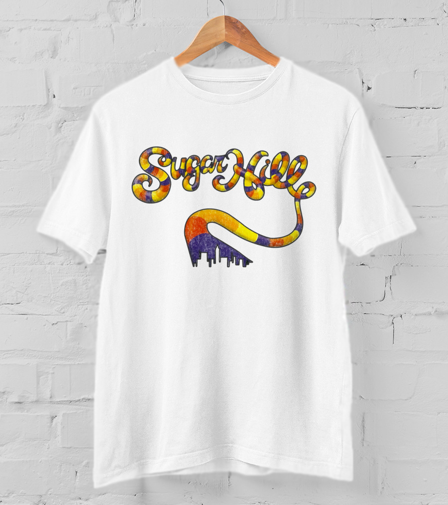 Sugar Hill City Skyline Colorful Script T-Shirt