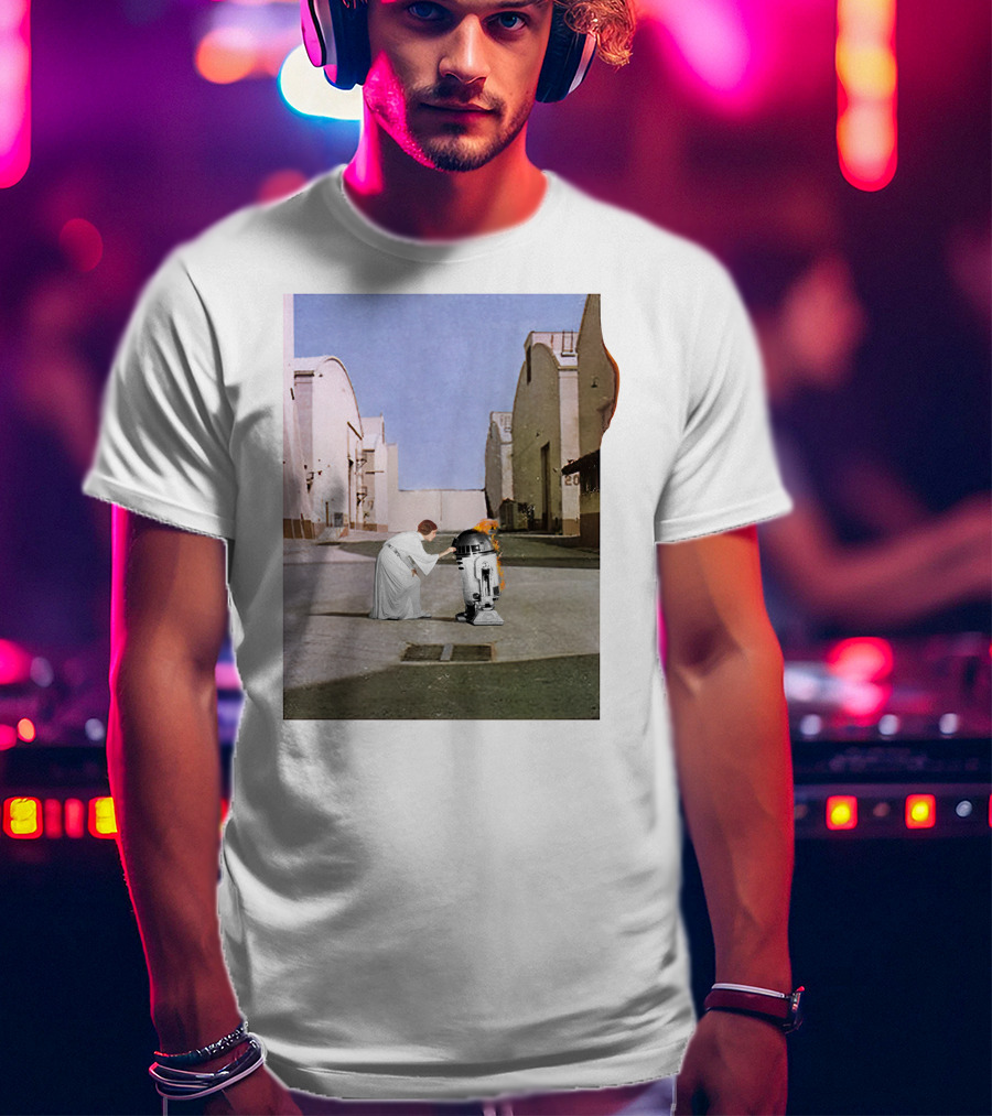 Wish You Were Leia With Princess And Droid In Iconic Courtyard Scene T-Shirt