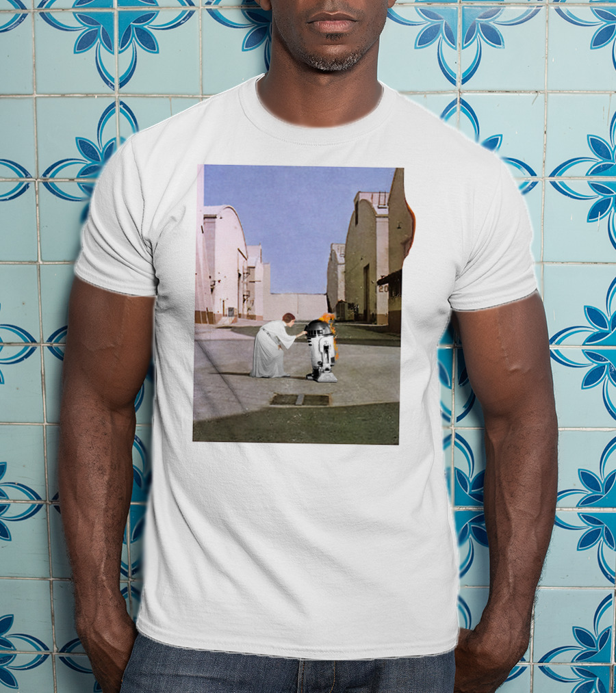 Wish You Were Leia With Princess And Droid In Iconic Courtyard Scene T-Shirt