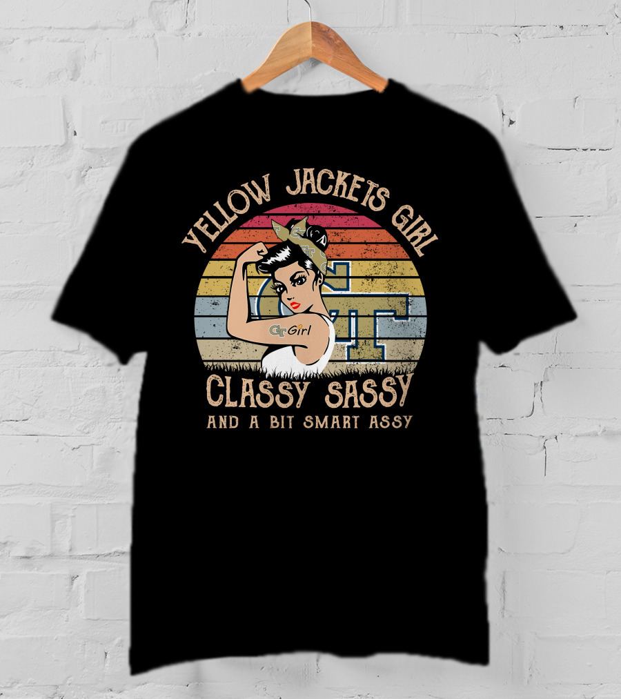 Yellow Jackets Girl Classy Sassy And A Bit Smart Assy GT Girl T-Shirt