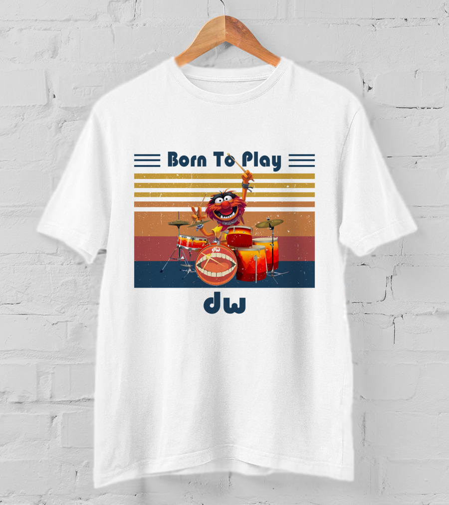 Born To Play Drum DW Animal Muppet Vintage T-Shirt