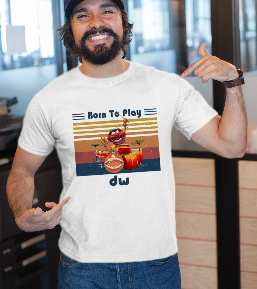 Born To Play Drum DW Animal Muppet Vintage T-Shirt