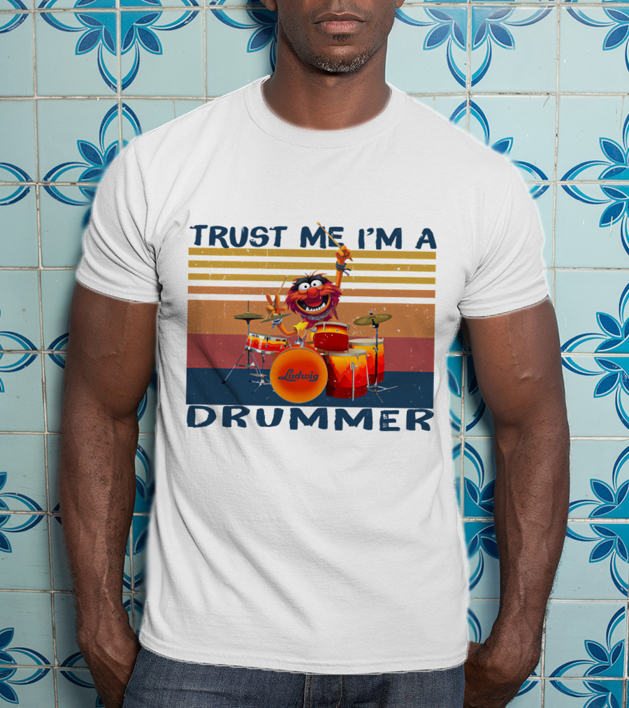 Ludwig Drummer Confidence Animal Muppet T-Shirt