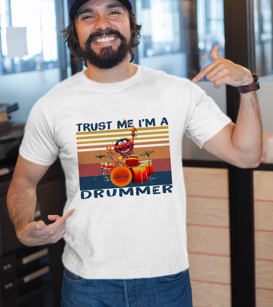 Ludwig Drummer Confidence Animal Muppet T-Shirt