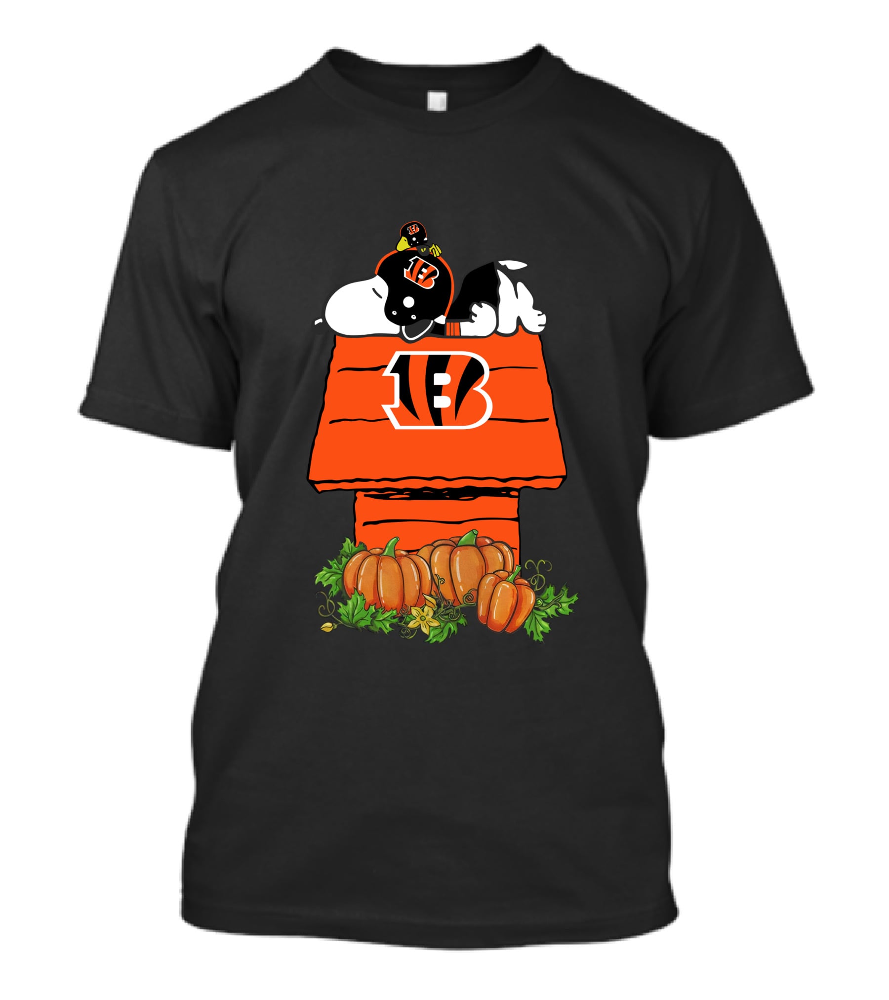 Cincinnati Bengals Snoopy Doghouse Pumpkin Halloween T-Shirt