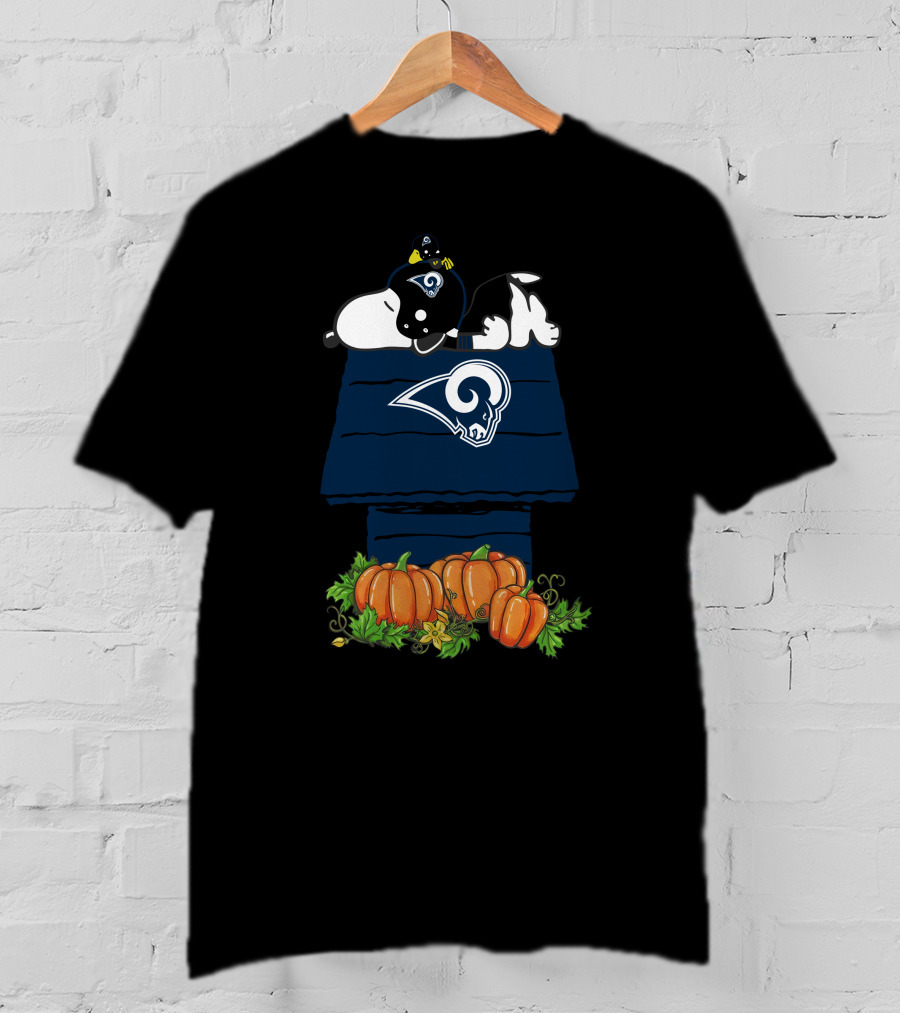 Snoopy Los Angeles Rams Pumpkin Patch T-Shirt