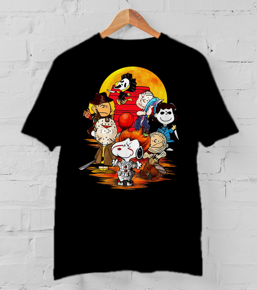 Snoopy And Friends Halloween Horror Mashup T-Shirt