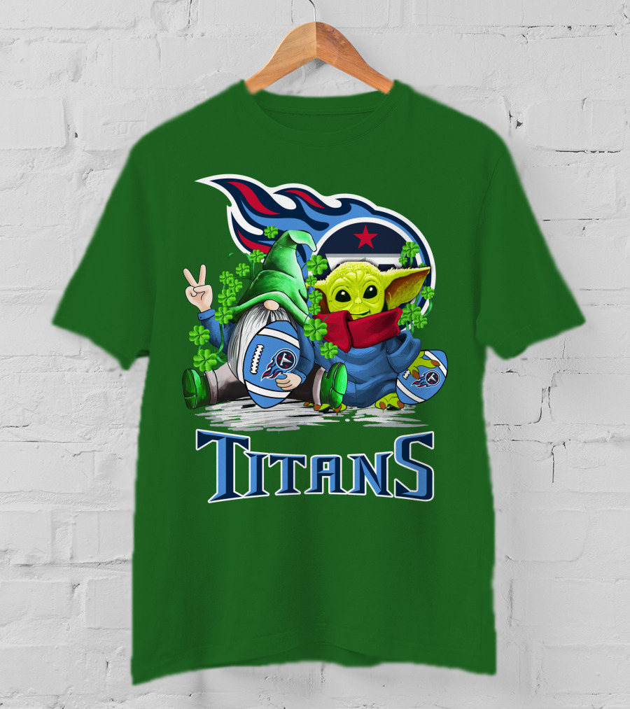 Tennessee Titans St. Patrick’s Day Gnome And Alien Football T-Shirt