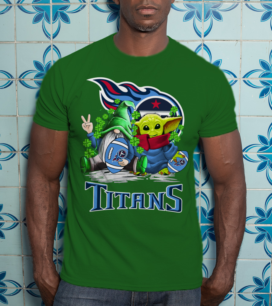 Tennessee Titans St. Patrick’s Day Gnome And Alien Football T-Shirt
