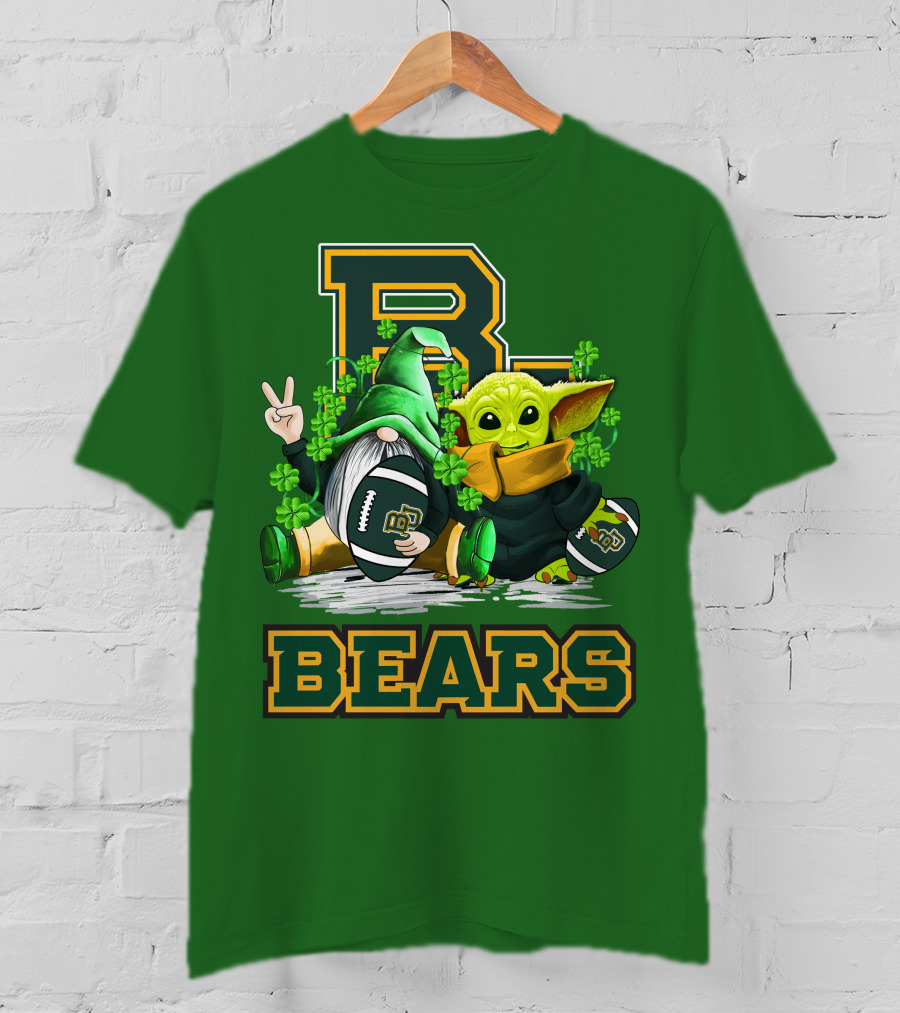Baylor Bears St. Patrick's Day Football Clover T-Shirt