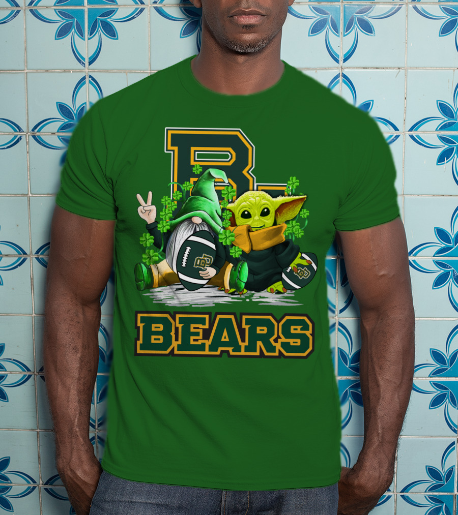 Baylor Bears St. Patrick's Day Football Clover T-Shirt