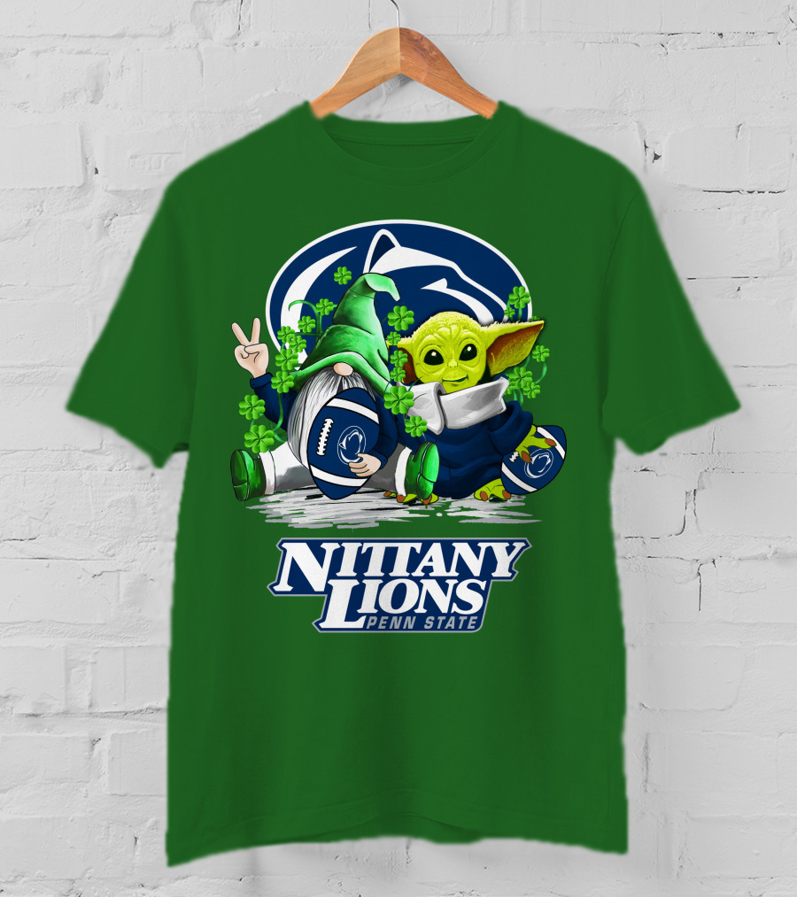 Penn State Nittany Lions St. Patrick's Day Football Shamrocks T-Shirt