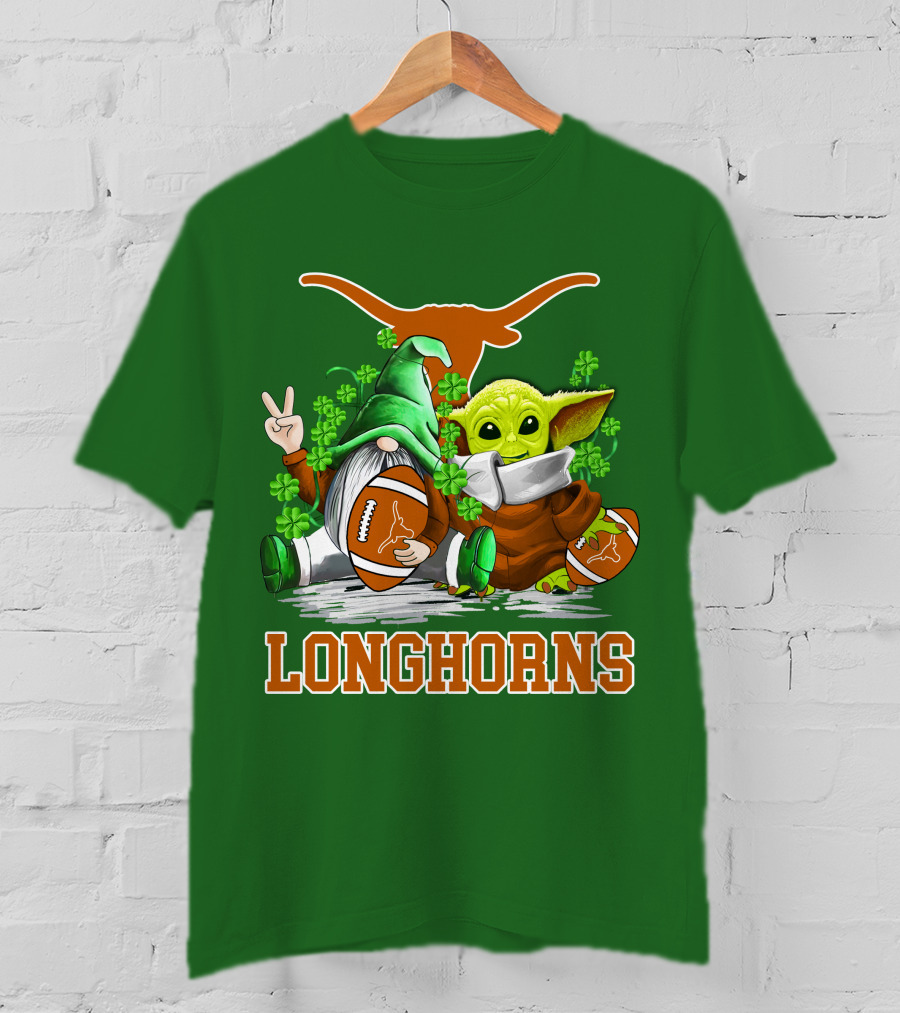 Texas Longhorns Football Patrick’s Day Longhorns Gnome Baby Jedi T-Shirt