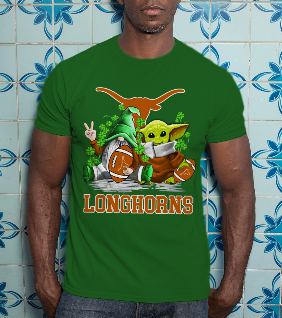 Texas Longhorns Football Patrick’s Day Longhorns Gnome Baby Jedi T-Shirt