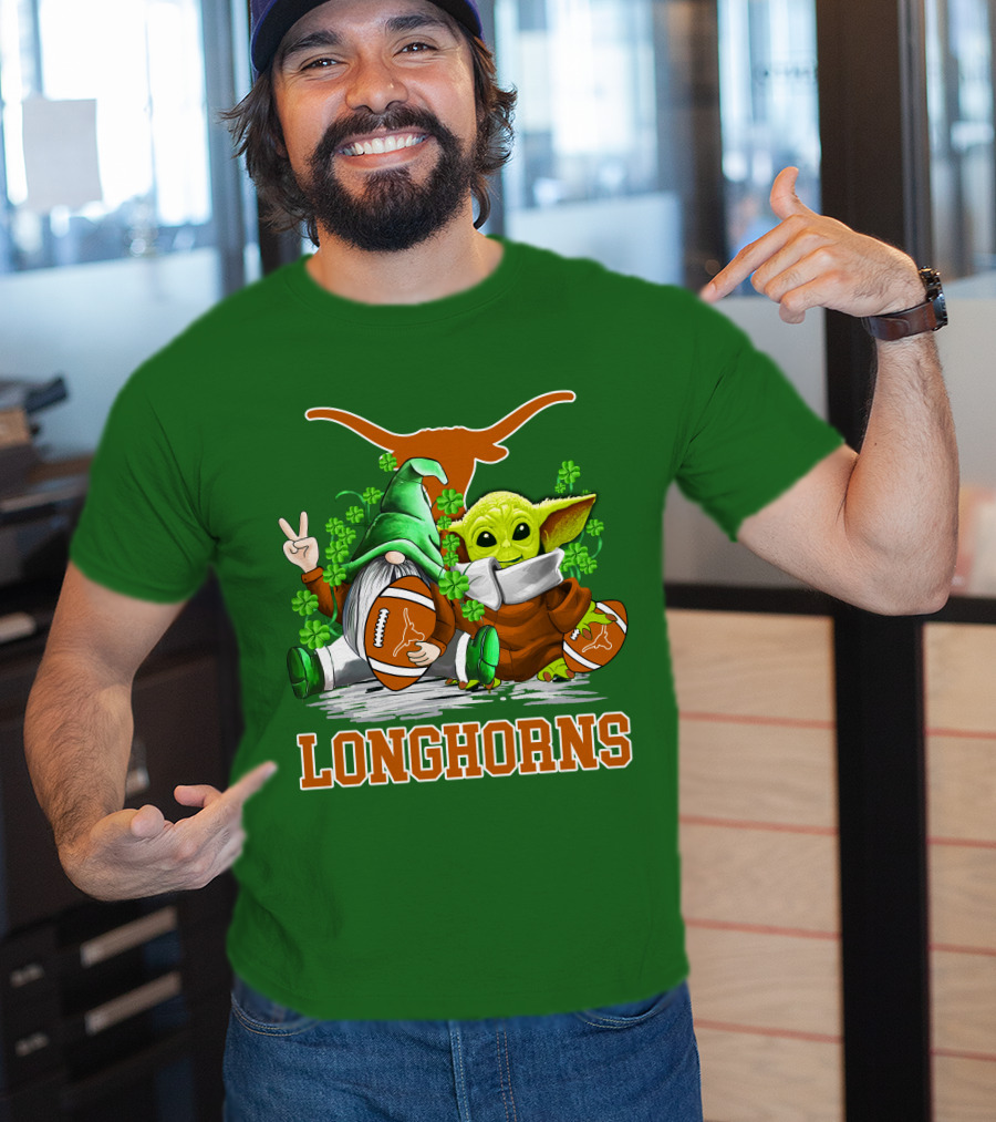 Texas Longhorns Football Patrick’s Day Longhorns Gnome Baby Jedi T-Shirt