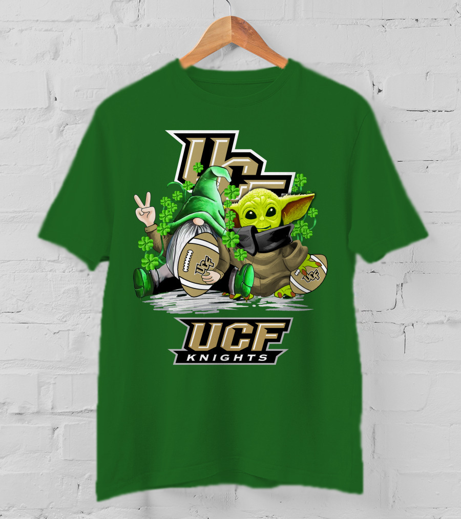 UCF Knights Football St. Patrick's Day Shamrock Gnome Baby Alien T-Shirt