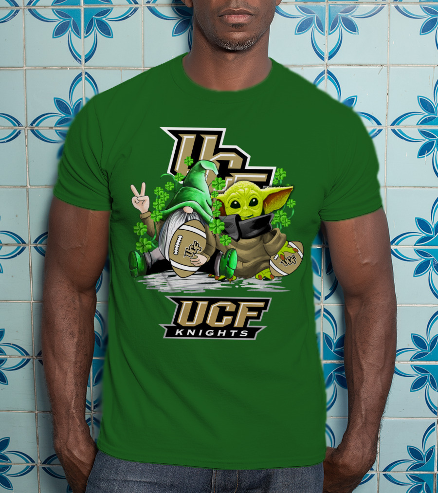 UCF Knights Football St. Patrick's Day Shamrock Gnome Baby Alien T-Shirt