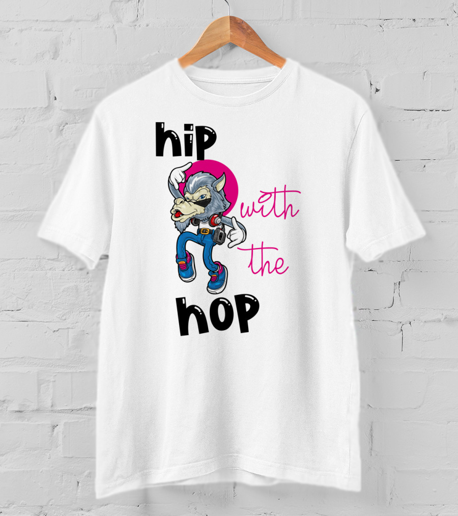 Hip With The Hop Dancing Donkey In Headphones Animation T-Shirt