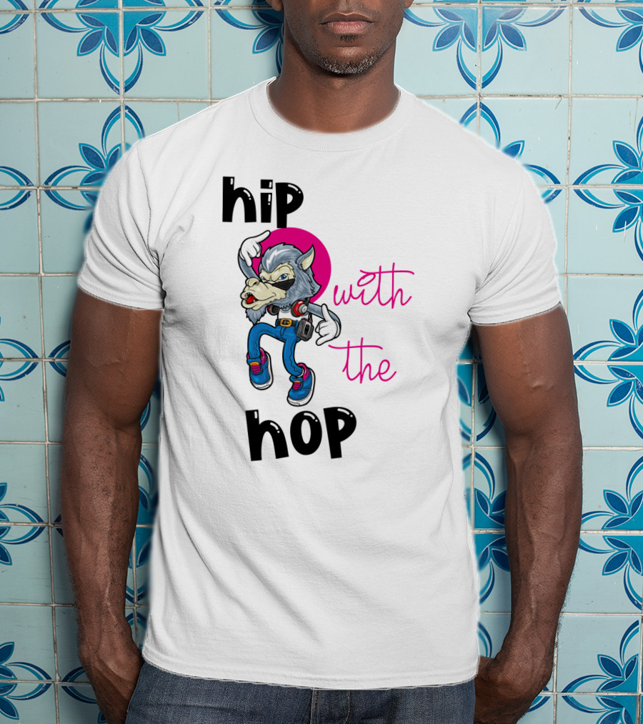 Hip With The Hop Dancing Donkey In Headphones Animation T-Shirt
