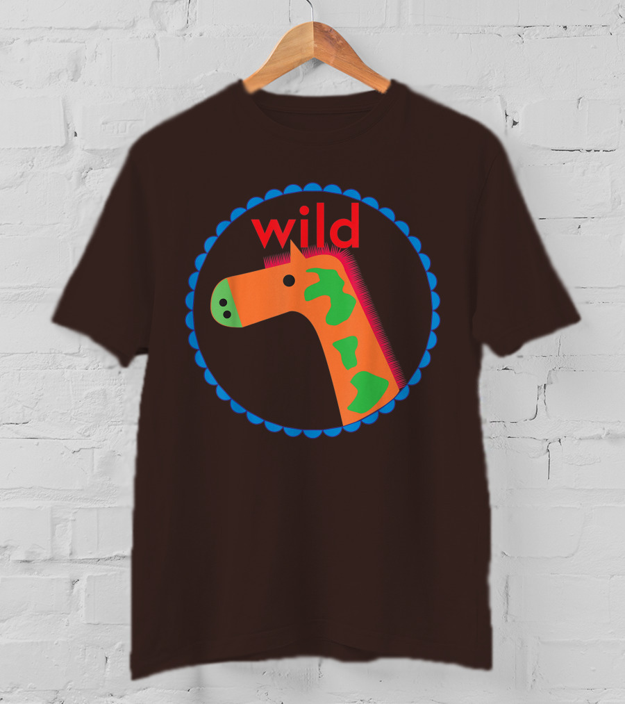 Wild Horse Multicolored Pattern Circle T-Shirt