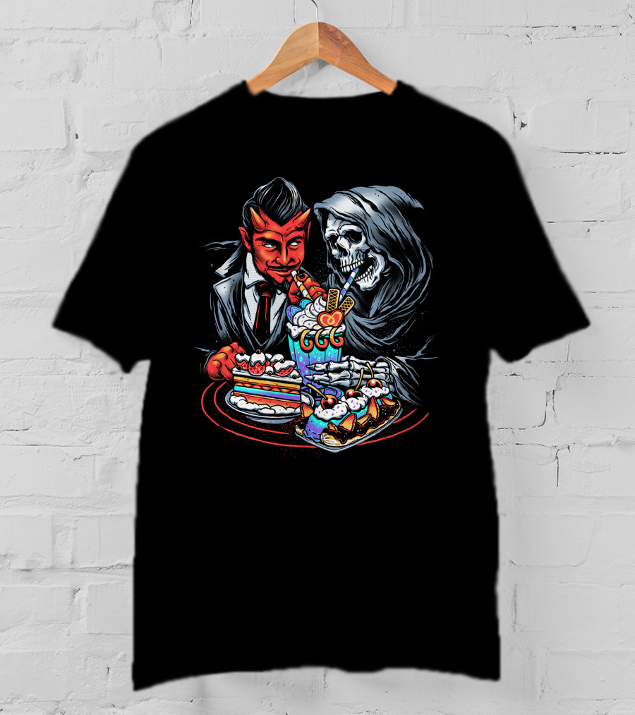Devil's Treat Skeleton Dessert Feast T-Shirt