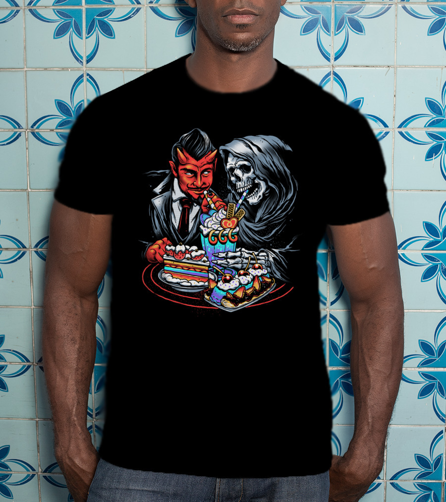 Devil's Treat Skeleton Dessert Feast T-Shirt