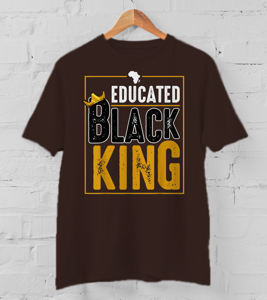Educated Black King Africa Crown T-Shirt