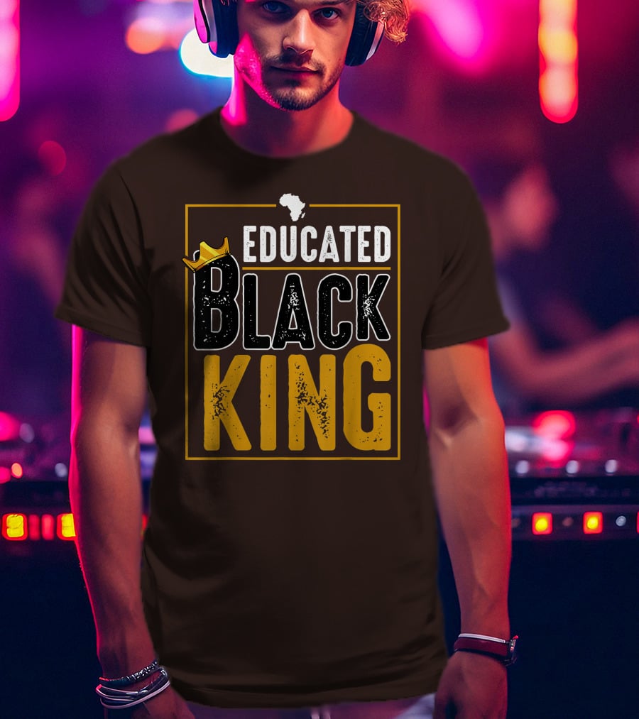 Educated Black King Africa Crown T-Shirt