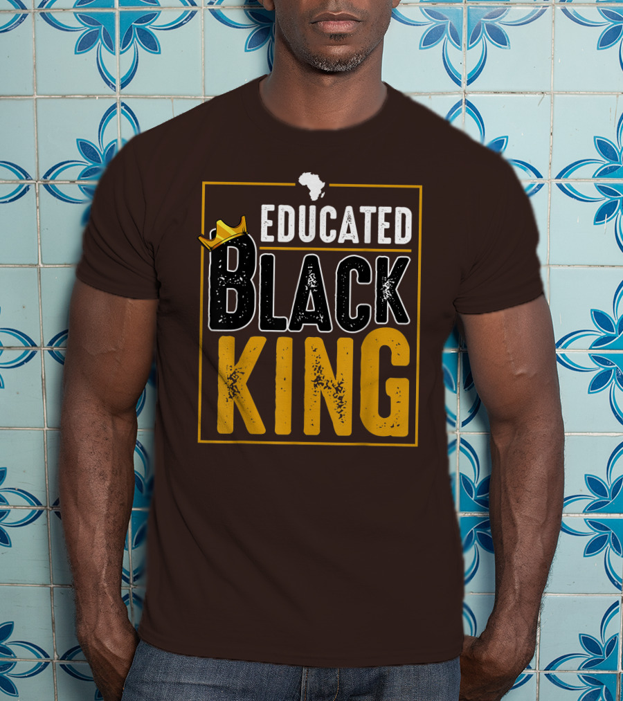 Educated Black King Africa Crown T-Shirt