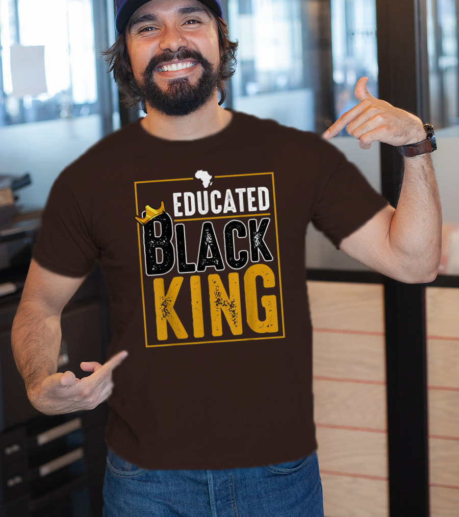 Educated Black King Africa Crown T-Shirt