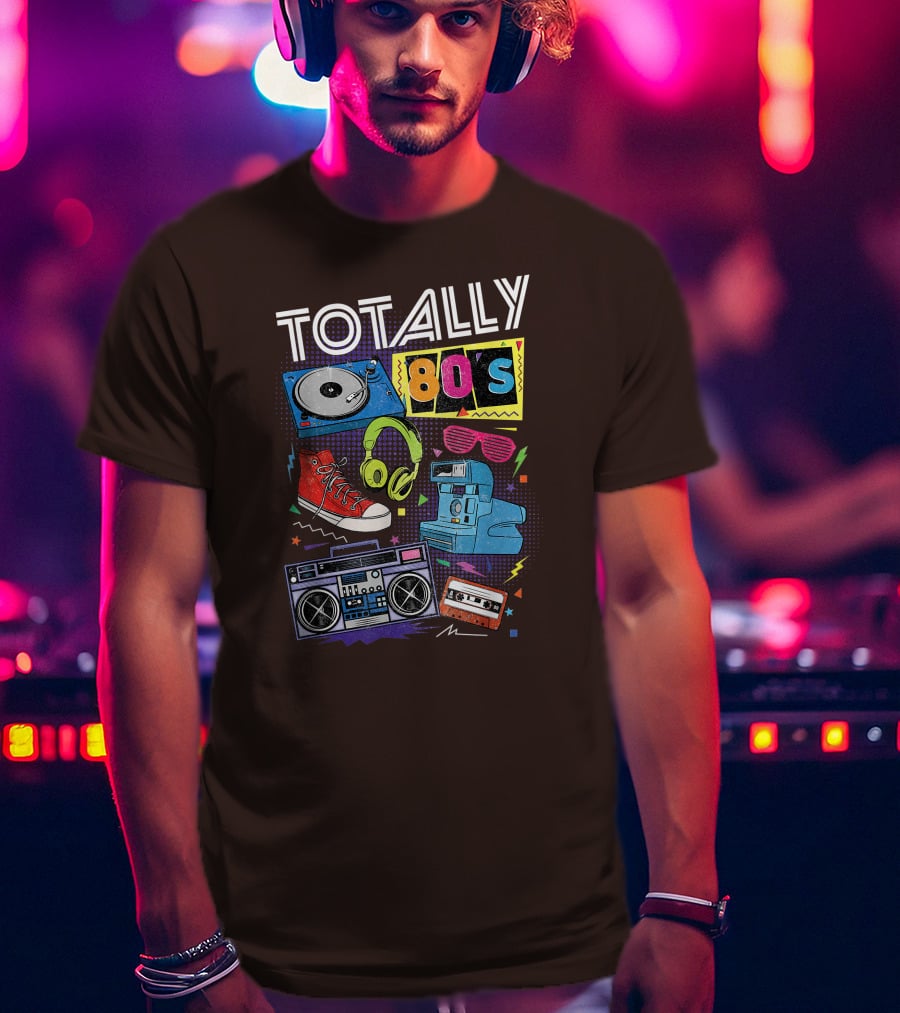 Totally 80s Boombox Cassette Tape T-Shirt