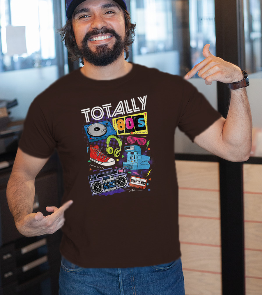 Totally 80s Boombox Cassette Tape T-Shirt