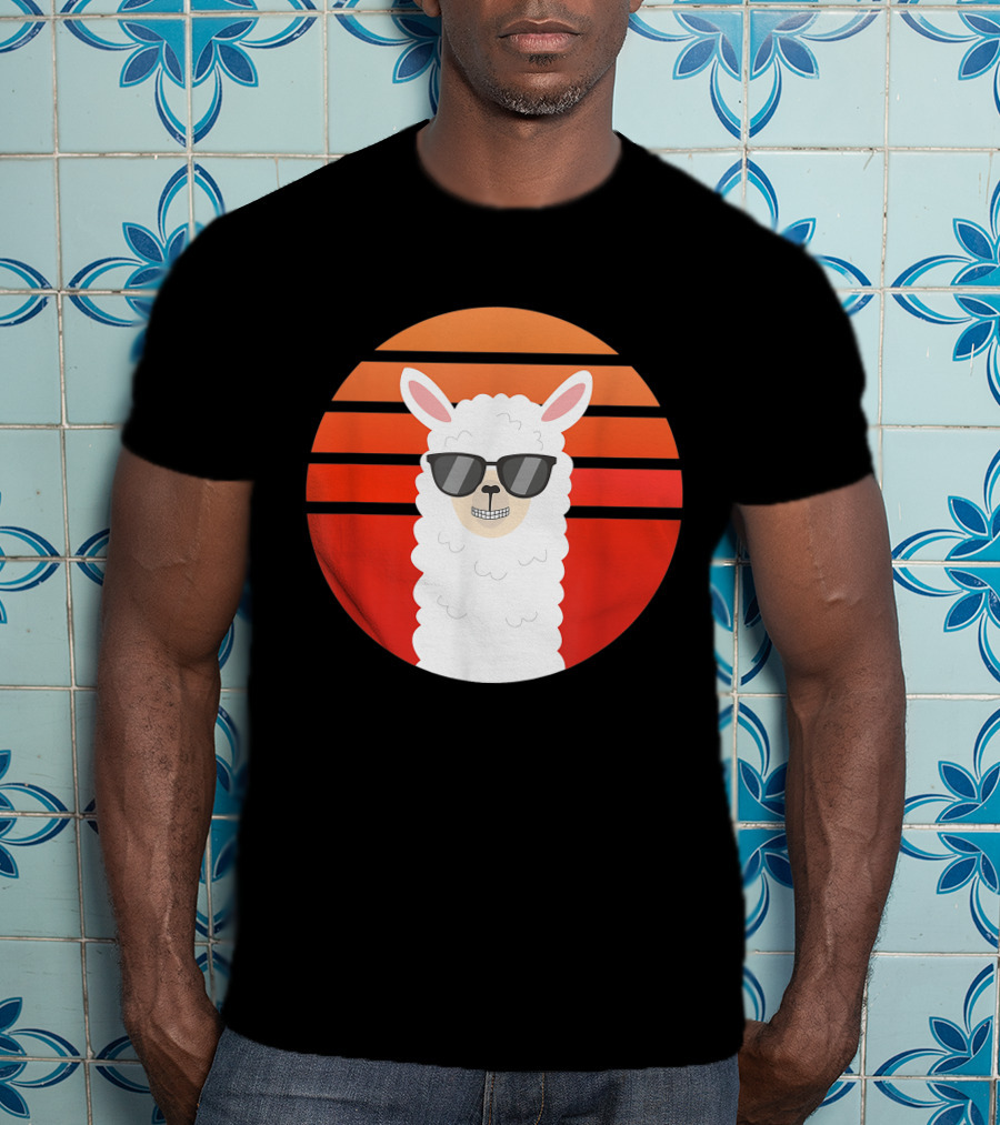 Alpaca Grin Sunset Shades T-Shirt