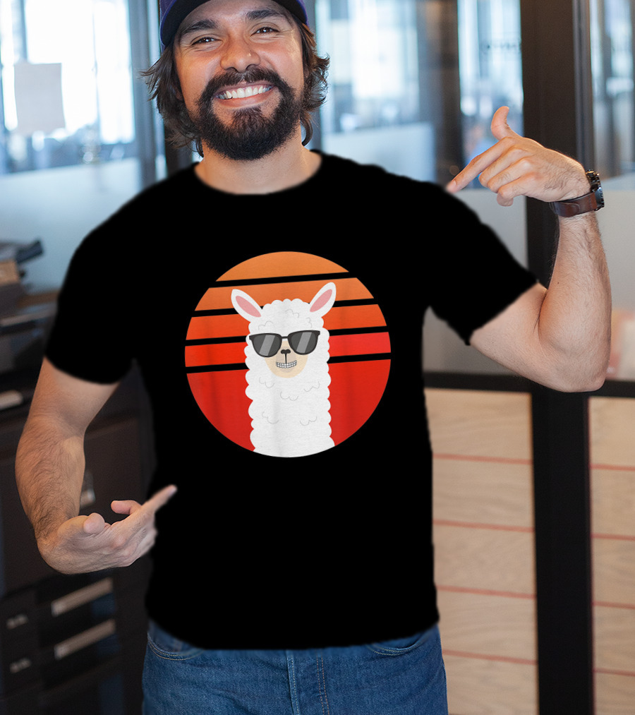 Alpaca Grin Sunset Shades T-Shirt