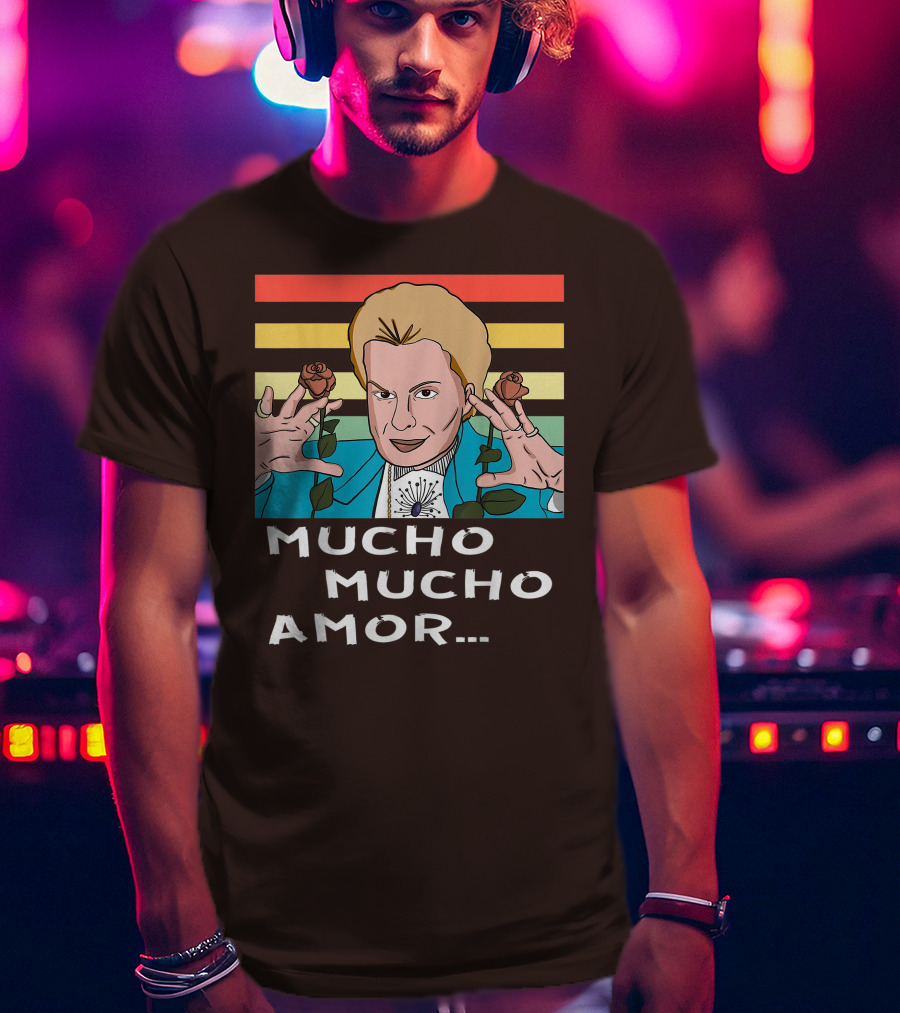 Mucho Mucho Amor Walter Mercado Nostalgic Iconic Look Roses Retro Vibes T-Shirt