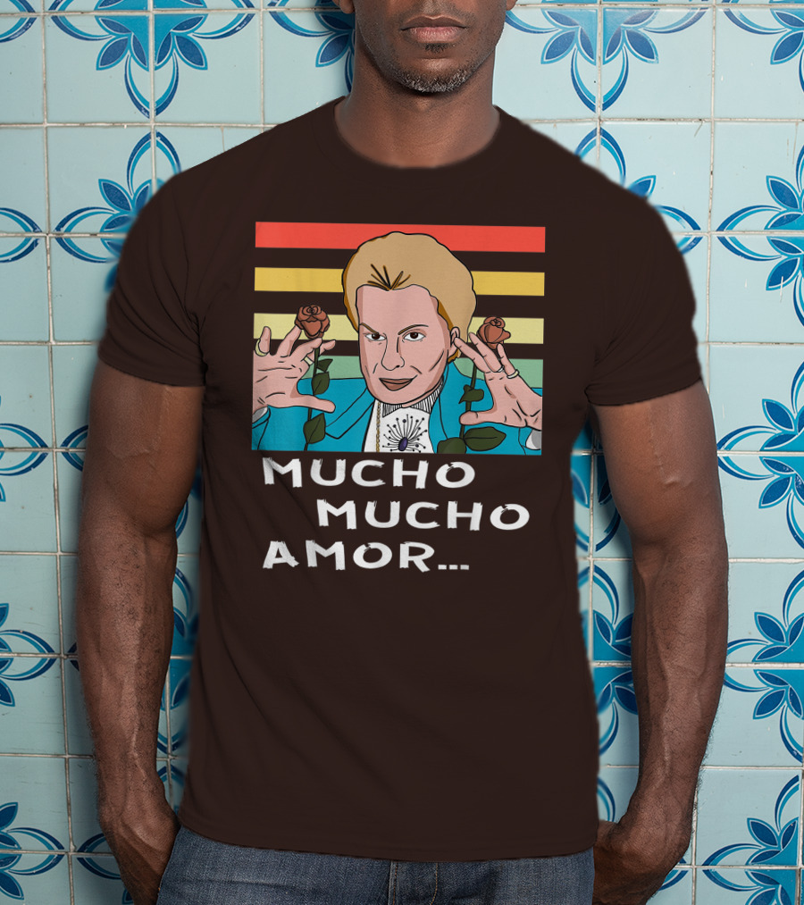 Mucho Mucho Amor Walter Mercado Nostalgic Iconic Look Roses Retro Vibes T-Shirt