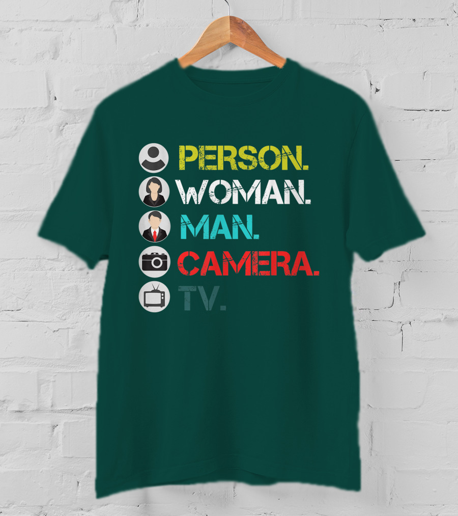 PERSON WOMAN MAN CAMERA TV Circle Icons T-Shirt