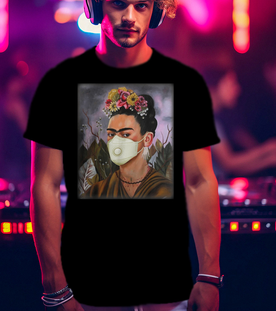 Frida Kahlo Floral Mask T-Shirt